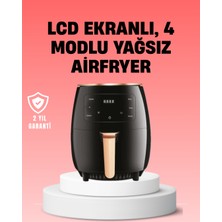 Poyraz Market 2400W Güçlü Airfryer 6l Yağsız Sağlıklı Pişirici LCD Dokunmatik