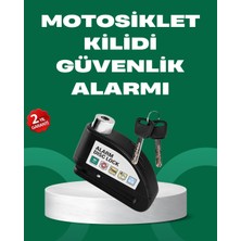 Poyraz Market Motosiklet Scooter Bisiklet Tekerlek Disk Kilidi Alarmlı Güvenlik