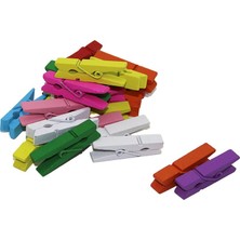 DS LLC 288 Adet Mini  Renkli Ahşap  Fotoğraf - Süs - Sunum Mandalı  (4887)