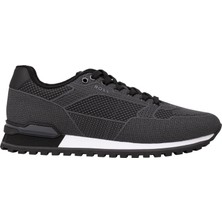 Boss Erkek Rahat Yüksek Taban Deri Karışımlı Siyah Sneaker 50542105-002