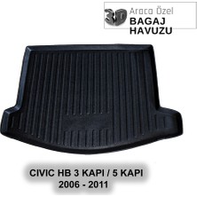 Elorcar Honda Cıvıc Hb 3 Kapı / 5 Kapı 2006 - 2011 3D Bagaj Havuzu