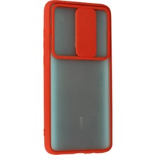 Poyraz Market Newface Xiaomi Redmi Note 8 Pro Kılıf Palm Buzlu Kamera Sürgülü Silikon - Kırmızı