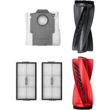 Ropalde Roborock Saros 10R Robot Süpürge Uyumlu Ana Fırça Seti, Filtre,toz Torbası-5'li Yedek Parça Seti