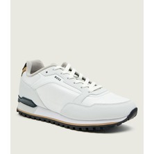 Boss Erkek Kalın Topuk Deri Bağcıklı Rahat Taban Beyaz Sneaker 50552914-122