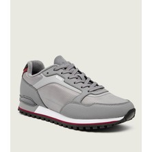 Boss Erkek Kalın Topuk Deri Bağcıklı Rahat Taban Gri Sneaker 50552914-036