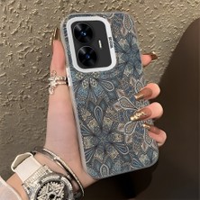 HONTINGA Realme C55 ile Uyumlu Kılıfı Silikon Kenar Sert Arka Düşüme Önleyici Basitlik Anti Düşme Kamera Korumali Klasik Desen Telefon Kılıfı Kadın ve Erkek Için Uygundur K1-0630