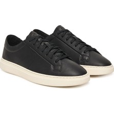 Boss Erkek Kabartma Logolu Düşük Bilekli Deri Siyah Sneaker 50557866-001