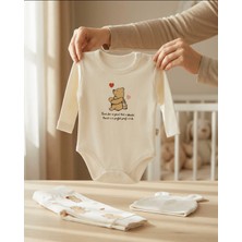 Aki Moda Kids Aki Moda Kıds Sevimli Ayıcık Desenli 3’lü Bebek Takımı – Body, Alt ve Şapka Seti