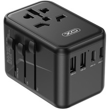 Xo WL22 65W Gan Evrensel Seyahat Şarj Cihazı (1AC+3USB-C+2USB-A) Hızlı Şarj Adaptörü