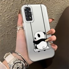 HONTINGA Xiaomi Redmi Note 11 ile Uyumlu Kılıfı Silikon Kenar Sert Arka Düşüme Önleyici Basitlik Anti Düşme Kamera Korumali Panda Desen Telefon Kılıfı Kadın ve Erkek Için Uygundur K1-0626