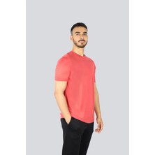 Paul & Shark Erkek Pamuklu Regular Fit Yuvarlak Yak Kısa Kollu Mercan T-Shirt 25411008-307