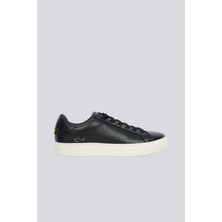 Paul & Shark Erkek Metalik Logo Detaylı Düşük Bilekli Siyah Sneaker 15318010-011