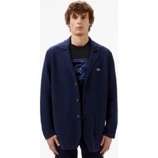 Lacoste Men's Classic Fit V Neck Cardigan Erkek Classic Fit V Yaka Triko Hırka Lacivert