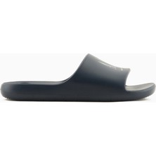 Armani Exchange Erkek Rahat Düz Taban Ax Logolu Lacivert Terlik XUP012 XV675-K487