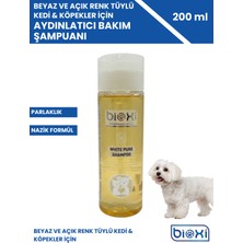 Bioxi Beyaz ve Açık Renk Tüylü Kedi & Köpekler Için Aydınlatıcı Bakım Şampuanı 200 ml