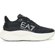 EA7 Erkek Rahat ve Yüksek Taban Nefes Alabilen Üst Yüzeyli Beyaz-Siyah Sneaker X8X245 XK442-MZ210