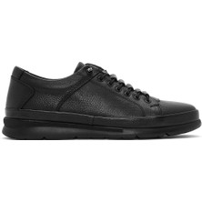 Derimod Erkek Siyah Bağcıklı Deri Sneaker 26SFD6744FT