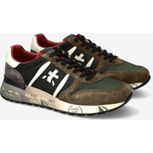 Premiata Erkek Yumuşak Süet Deri Rahat Tabani Haki Sneaker Lander 6905-HAKİ