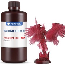 Anycubic Standart Yarı Saydam Kırmızı Reçine 1kg Sla - Teknoartshop