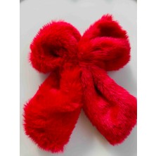 Makmery Fiyonk Peluş Otomatik Toka Orta Boy Kırmızı