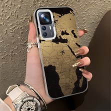 HONTINGA Xiaomi Mi 12T Pro ile Uyumlu Kılıfı Silikon Kenar Sert Arka Düşüme Önleyici Basitlik Anti Düşme Kamera Korumali Uçak Desen Telefon Kılıfı Kadın ve Erkek Için Uygundur K1-0628