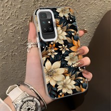 HONTINGA Xiaomi Redmi 10 2022 ile Uyumlu Kılıfı Silikon Kenar Sert Arka Düşüme Önleyici Basitlik Anti Düşme Kamera Korumali Renkli Yapraklar Desen Telefon Kılıfı K1-0629