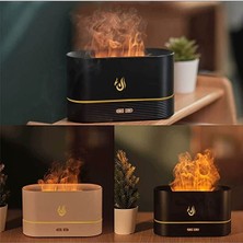 Lowell Home Alev Efektli Ultrasonik Hava Nemlendirici – Sessiz, Otomatik Kapanma, LED Işıklı Aroma Difüzö