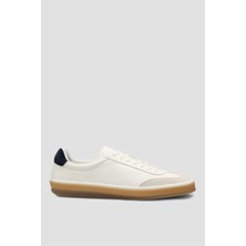 Boss Erkek Yumuşak Süet Karışımlı Rahat Taban Deri Beyaz Sneaker 50549408-120