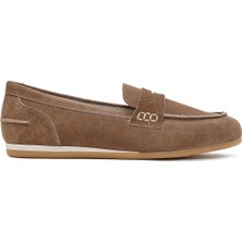 Derimod Kadın Vizon Süet Deri Loafer 26PFD370910