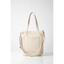 Bagg Volera Model Ekru Kadife Çanta