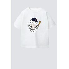 Monila Erkek Çocuk Pamuklu Bisiklet Yaka Baskılı T-Shirt