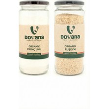 Dovana Organik Bebek Ek Gıda Başlangıç Seti - Pirinç Unu + Ruşeym (2'li Paket