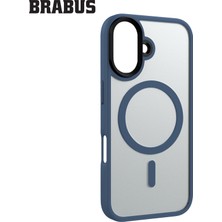 Brabus iPhone 16 Uyumlu Anti-Shock Magsafe Özellikli Kenarları Yumuşak Buzlu Mat Fall Silikon Kılıf