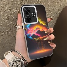 HONTINGA Poco M6 ile Uyumlu Kılıfı Silikon Kenar Sert Arka Düşüme Önleyici Basitlik Anti Düşme Kamera Korumali Gökkuşağı Desen Telefon Kılıfı Kadın ve Erkek Için Uygundur K1-0627