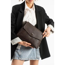 Piel Lino Pıel Lıno Kadın Hakiki Deri Çapraz Çanta PL028-D Kahve