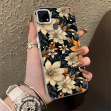 HONTINGA Realme C15 ile Uyumlu Kılıfı Silikon Kenar Sert Arka Düşüme Önleyici Basitlik Anti Düşme Kamera Korumali Renkli Yapraklar Desen Telefon Kılıfı K1-0629