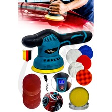 Lieber German BL Motor 2x Akülü 6 Kademe Devirli Orbital Pasta Cila Parlatma Polisaj Makinesi
