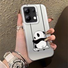 HONTINGA Xiaomi Redmi Note 13 ile Uyumlu Kılıfı Silikon Kenar Sert Arka Düşüme Önleyici Basitlik Anti Düşme Kamera Korumali Panda Desen Telefon Kılıfı Kadın ve Erkek Için Uygundur K1-0626