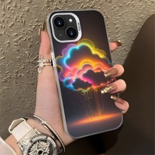 HONTINGA iPhone 13 ile Uyumlu Kılıfı Silikon Kenar Sert Arka Düşüme Önleyici Basitlik Anti Düşme Kamera Korumali Gökkuşağı Desen Telefon Kılıfı Kadın ve Erkek Için Uygundur K1-0627
