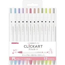 Zebra Clickart Market Pen Pl 12'li Set Pastel