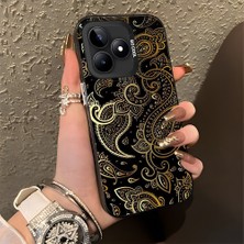 HONTINGA Realme C53 ile Uyumlu Kılıfı Silikon Kenar Sert Arka Düşüme Önleyici Basitlik Anti Düşme Kamera Korumali Klasik Desen Telefon Kılıfı Kadın ve Erkek Için Uygundur K1-0630