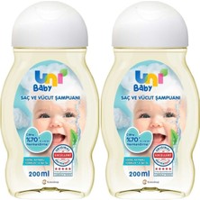 Uni Baby Bebek Saç ve Vücut Şampuanı 200ML Klasik (2 Li Set)