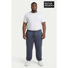 Superlife Erkek Büyük Beden Paça Lastikli Iki Iplik Rahat Kalıp Ince Eşofman Altı SPR26BEA951