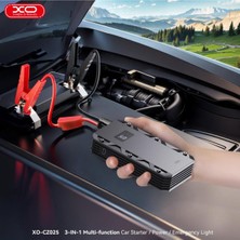 Xo CZ025 3'ü 1 Arada 10.000 mAh Taşınabilir Akü Takviye Kiti (Powerbank + LCD + LED Işık)