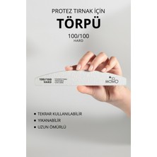 Normadia Yarım Ay Gri Tırnak Törpüsü, Protez Tırnak Kağıt Törpü, 100 Adet