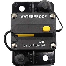 MELLİFERA Waterproof Sigorta Karavan Tekne Yat Için 60 Amper Otomatik Su Geçirmez Devre Kesici Sıfırlamalı Sigorta