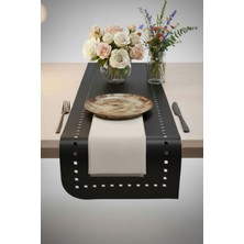 Grand Fine Art 1 Adet Deri RUNNER-40X140 Cm-Deri Masa Örtüsü