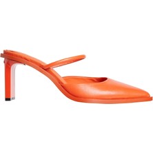 Calvin Klein Kadın Marka Logolu Düz Taban Kaydırmaz Günlük Kullanım Turuncu Klasik Topuklu Ayakkabı HW0HW01991-XMU