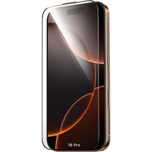Kuzoom iphone 16 Pro Uyumlu 3D 150° Tam Koruma Kavisli Parmak İzine Dayanıklı Cam Ekran Koruyucu