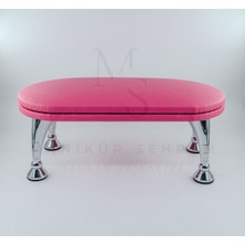 Normadia Şık ve Kullanışlı Pembe Manikür Sehpası ve Yastık Seti